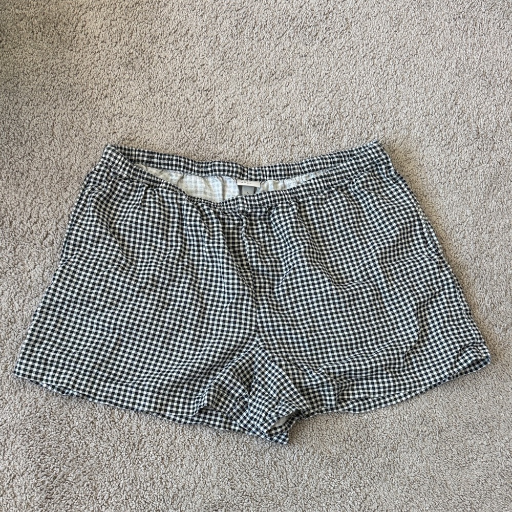 a new day Black and White Gingham Bermuda Shorts